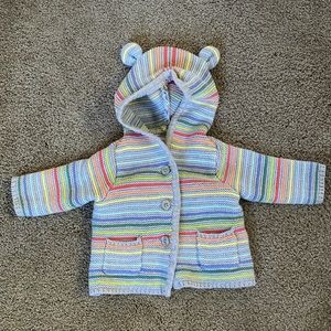 Baby Gap Brennan Bear Rainbow Sweater
